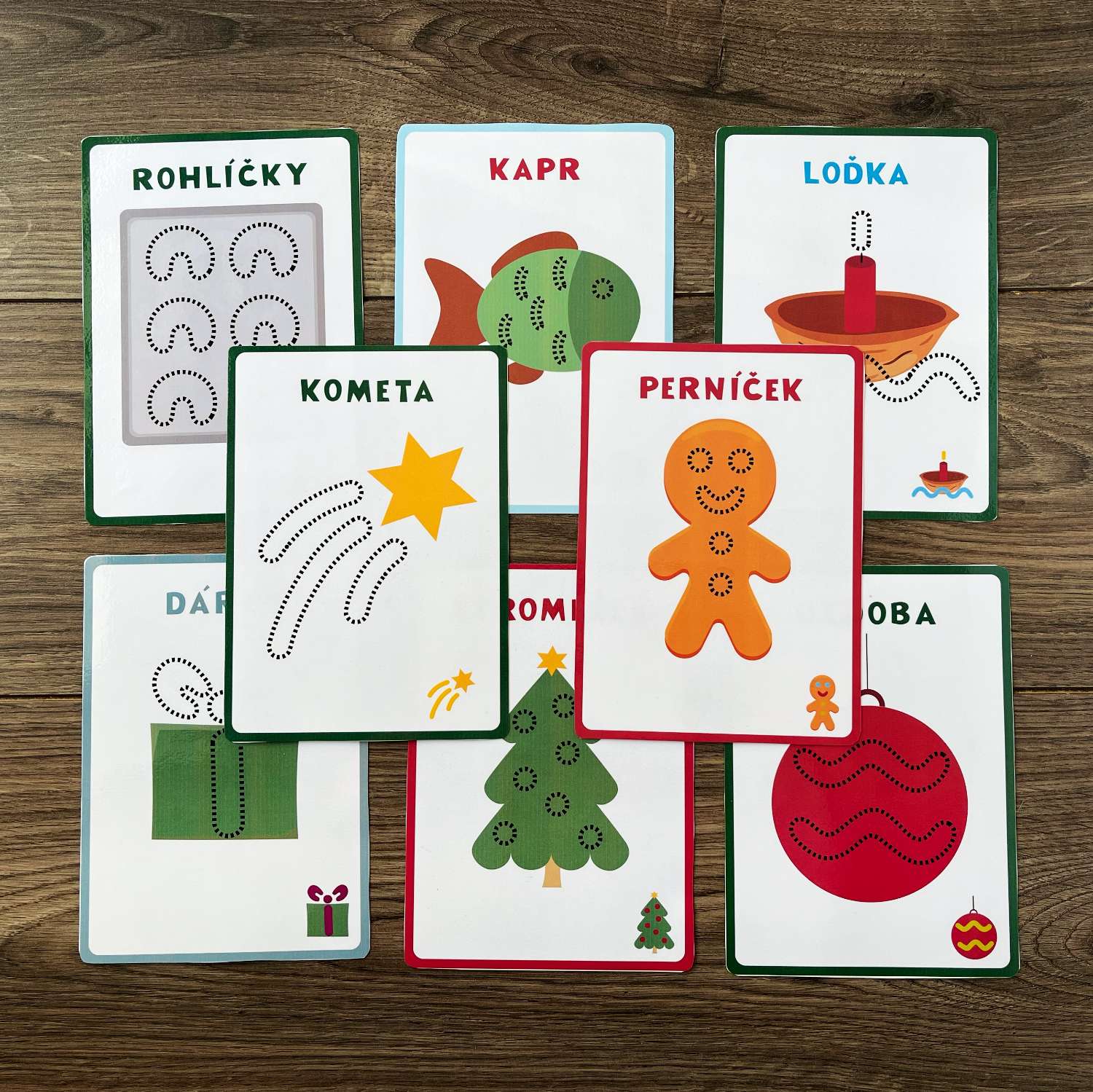 Podložky pod modelínu zima, PDF