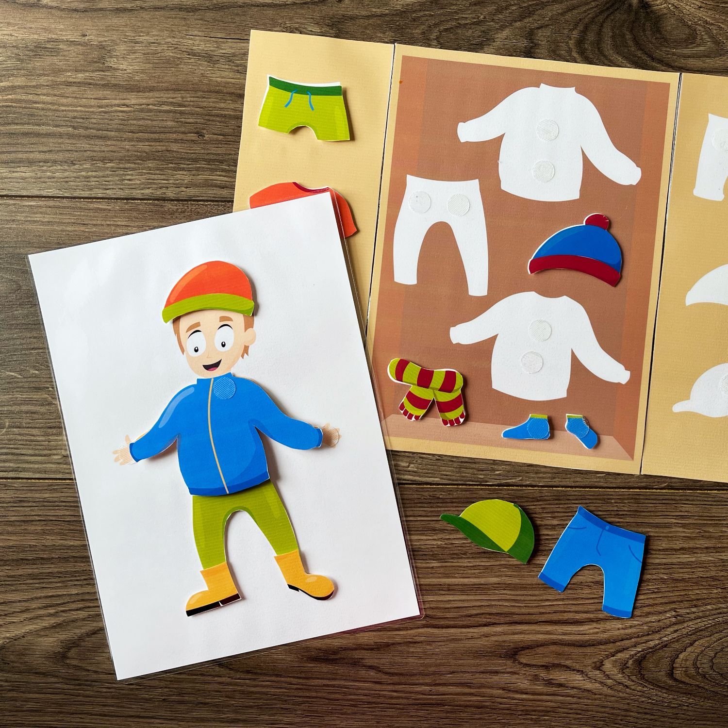 Oblečení, aktivity na suchý zip, PDF