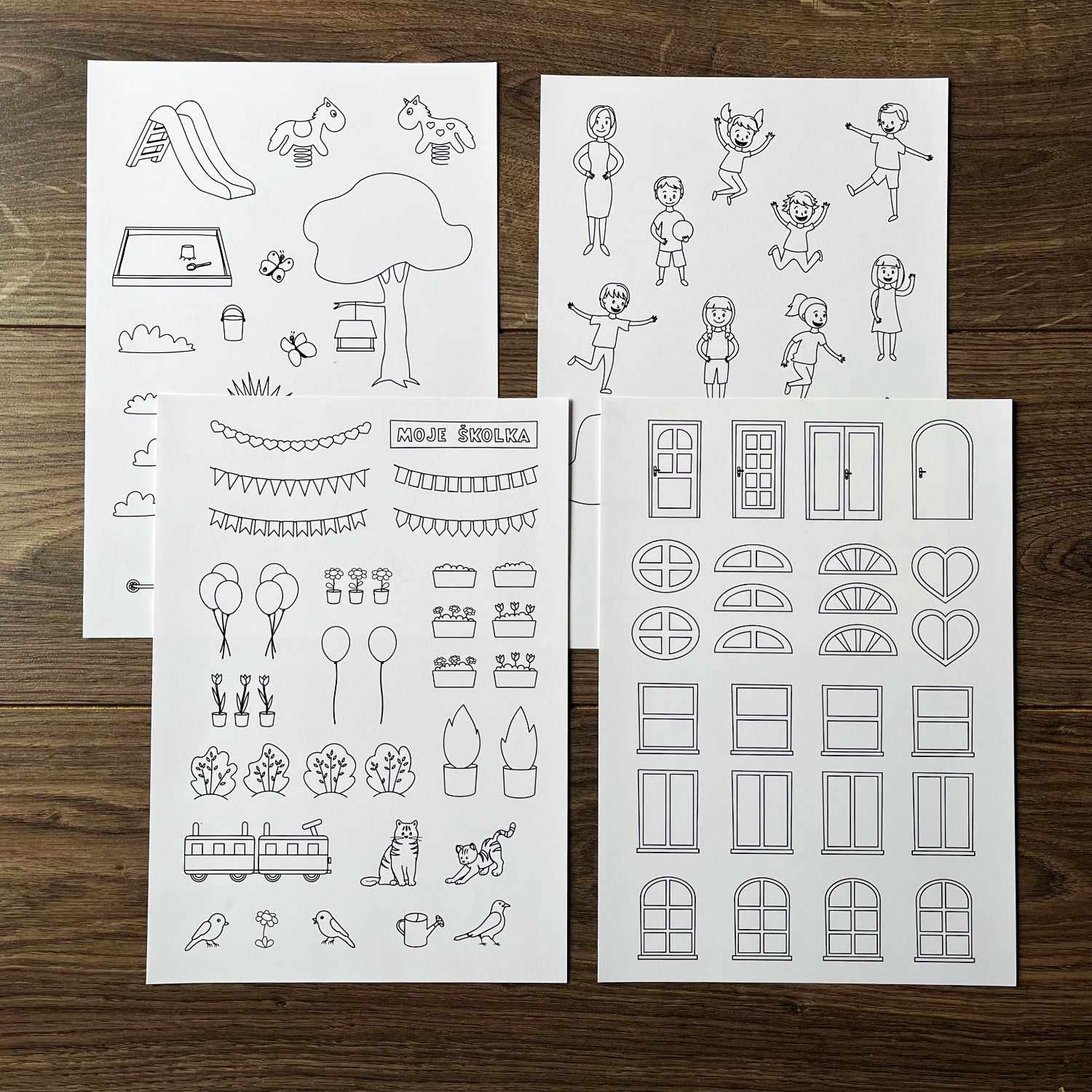 Omalovánka a vystřihovánka moje školka, PDF - Obrázek 4