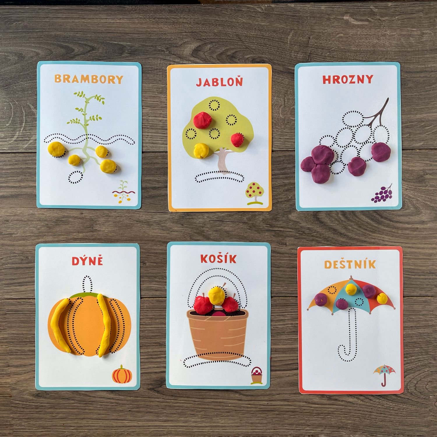 Podložky pod modelínu podzim, PDF