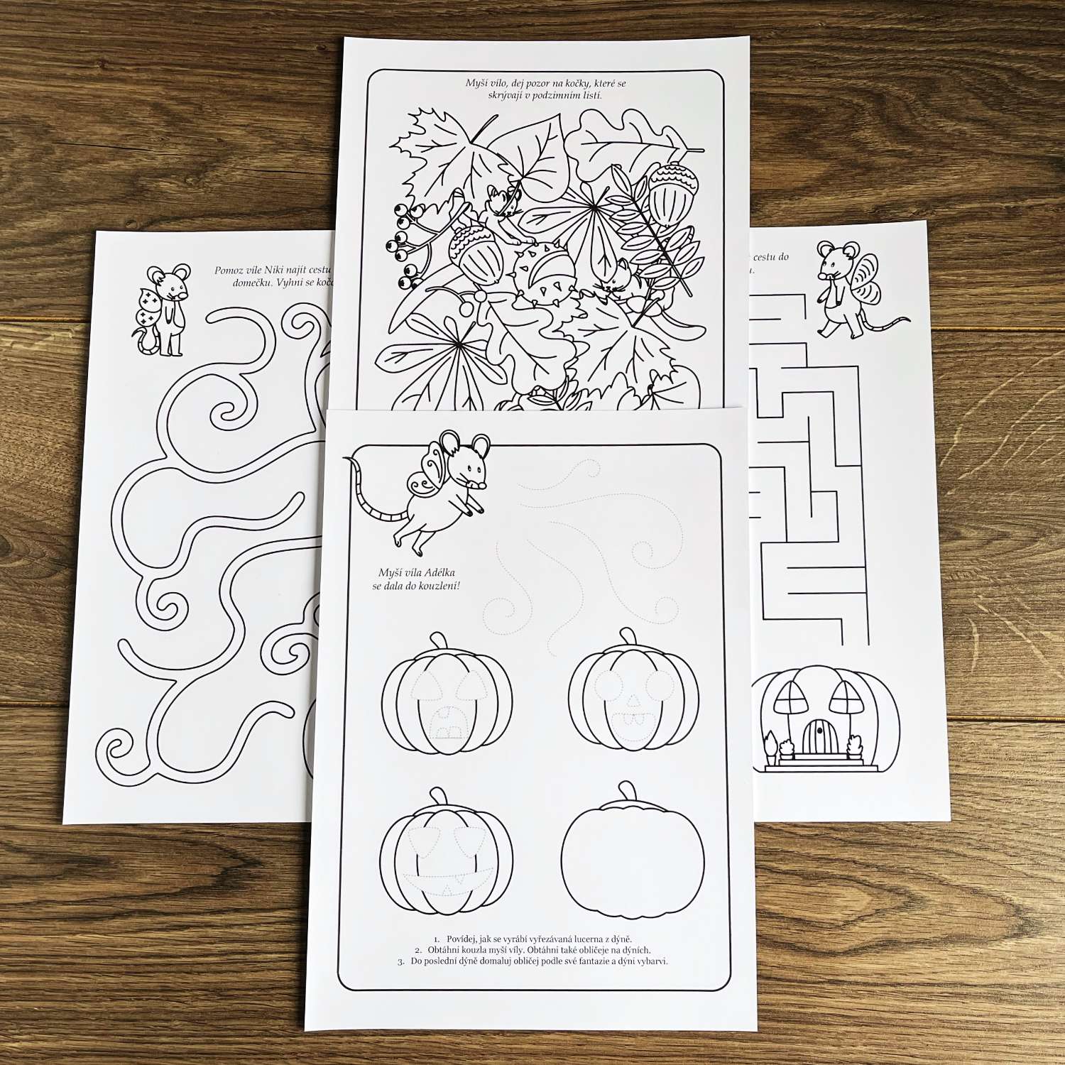 Pracovní listy Halloween, PDF